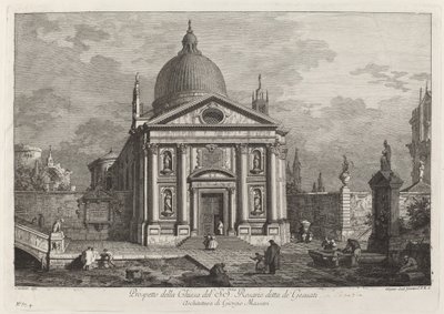 Prospetto della Chiesa del SS. Rosario detta dei Gesuati da Joseph Wagner after Canaletto