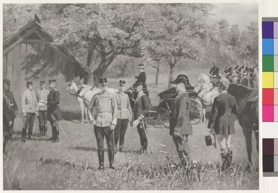 Imperatore Franz Joseph I e Imperatore Guglielmo II sulla Piazza del Rendezvous a Totis da Joseph Walter