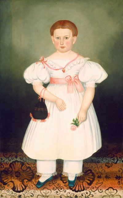 Ragazza con borsetta e rosa, ca. 1840 da Joseph Whiting Stock