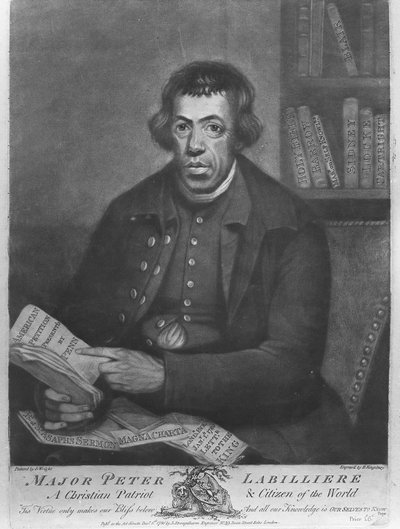 Maggiore Peter Labilliere, inciso da Henry Kingsbury, 1780 da Joseph Wright