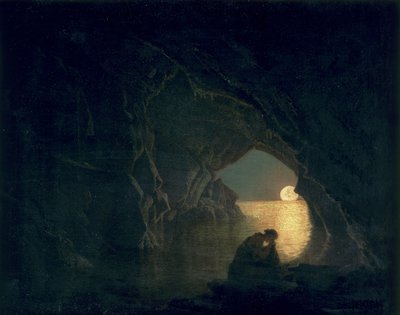 Una grotta con la figura di Giulia, 1780 da Joseph Wright of Derby