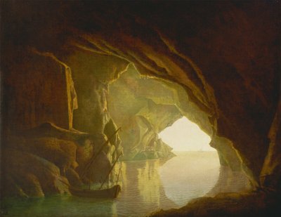 Una grotta nel golfo di Salerno, al tramonto da Joseph Wright of Derby