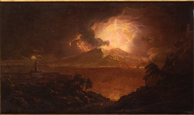 Veduta del Vesuvio in eruzione di notte da Joseph Wright of Derby