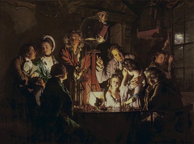 Esperimento su un uccello nella pompa ad aria da Joseph Wright of Derby