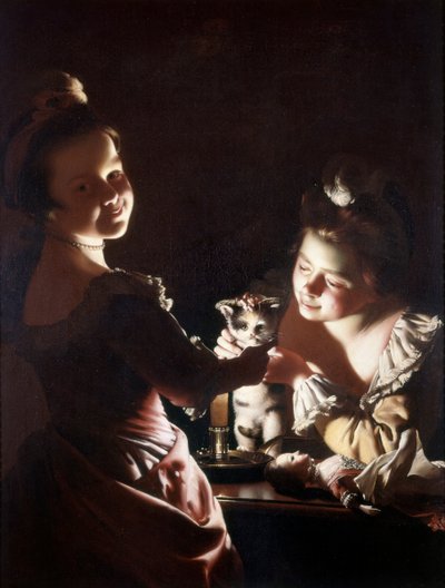 Vestire il Gattino da Joseph Wright of Derby