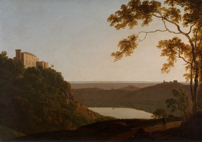 Lake Nemi, sunset da Joseph Wright of Derby
