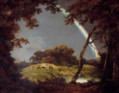 Paesaggio con arcobaleno da Joseph Wright of Derby