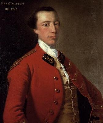 Ritratto di Lord Robert Sutton in uniforme da Joseph Wright of Derby