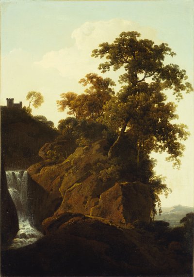 Paesaggio roccioso con cascata da Joseph Wright of Derby