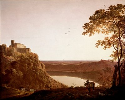 Veduta del Lago di Nemi al crepuscolo da Joseph Wright of Derby