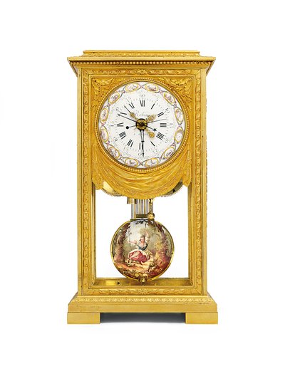 Regolatore da mensola di Luigi XVI a tempo medio e solare con remontoire da Joseph and Robin Robert  Coteau