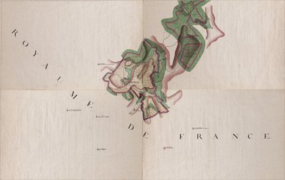Mappa di Gernelle, Belgio di Joseph de Ferraris (1726 – 1814) da Joseph de Ferraris
