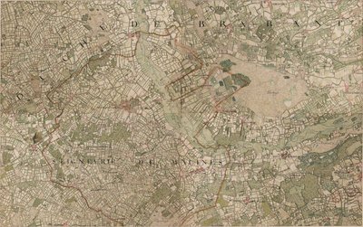 Mappa di Heyst op den Bergh ou Heyst ten Bergh - Heist-op-den-Berg da Joseph de Ferraris