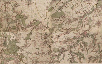 Mappa di Jodoigne da Joseph de Ferraris