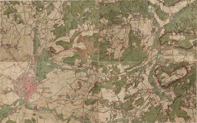 Mappa di Loven ou Louvain - Leuven da Joseph de Ferraris
