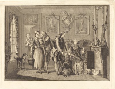 La jolie fermiere da Joseph de Longueil after Charles Eisen