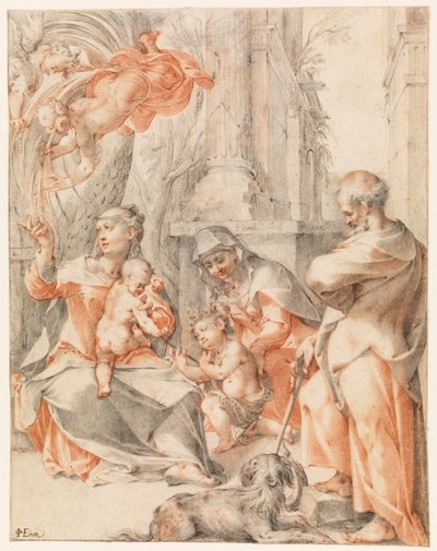 Riposo durante la Fuga in Egitto (dettaglio) da Joseph the younger Heintz
