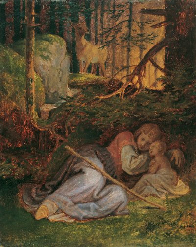 Il riposo di Genoveva nel bosco da Joseph von Fuhrich