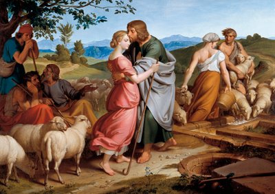 Giacobbe incontra Rachele, figlia di Labano, presso un pozzo da Joseph von Fuhrich