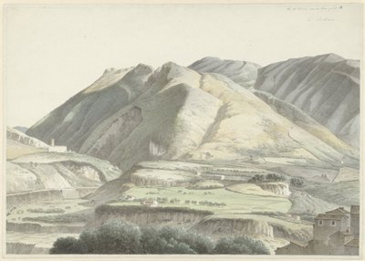 Paesaggio italiano vicino a Subiaco da Josephus Augustus Knip