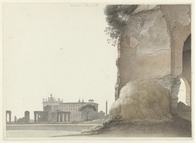 La Basilica di San Giovanni in Laterano, con il Tempio di Minerva Medica in primo piano da Josephus Augustus Knip