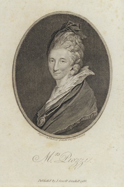 Hester Lynch Piozzi, diarista e autrice gallese da Joshua (after) Reynolds