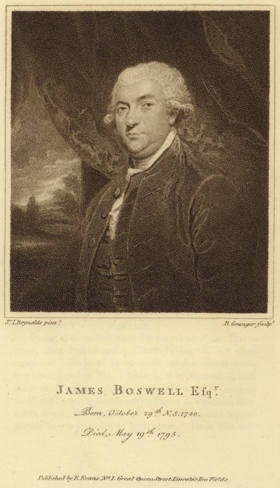 James Boswell (incisione) da Joshua (after) Reynolds