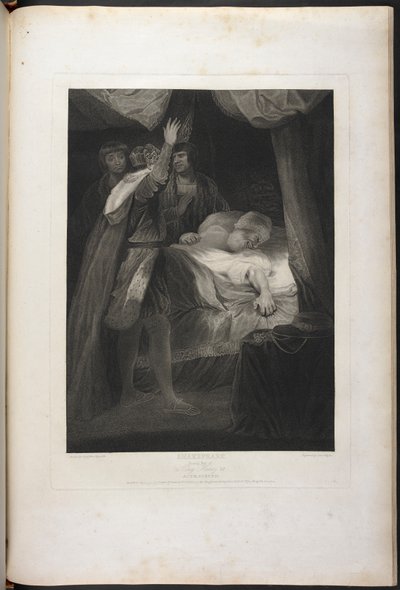 Seconda Parte di Re Enrico VI atto III scena III - Re Enrico, Salisbury e Warwick; il Cardinale a letto da Joshua (after) Reynolds