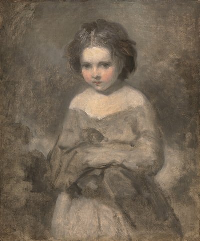 Studio di una giovane ragazza, mezzo busto - incompiuto da Joshua (studio of) Reynolds