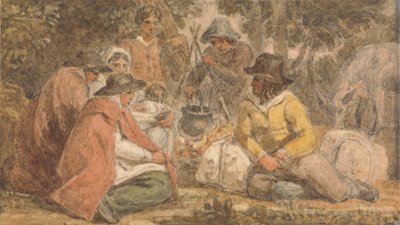 Contadini Riuniti Attorno a una Pentola da Cucina da Joshua Cristall