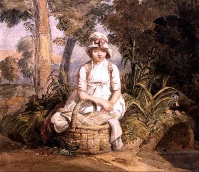 Ragazza seduta con cappello da Joshua Cristall