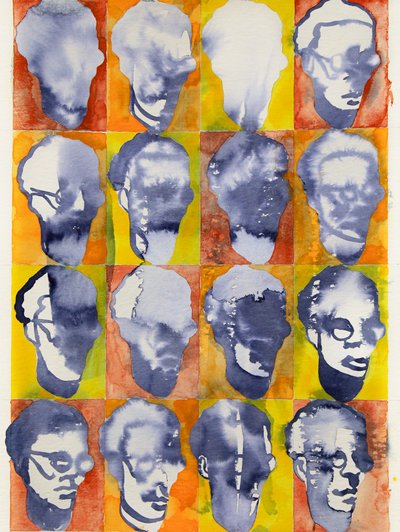 Griglia di ritratti colorati da Joshua Hoskins