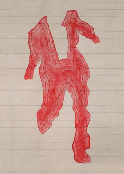 Figura con contorno rosso da Joshua Hoskins