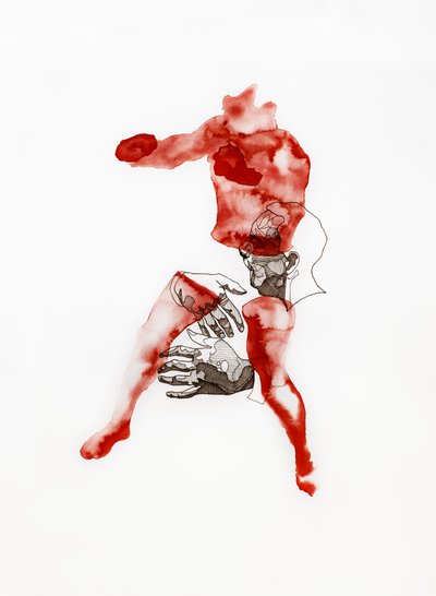 Figura rossa frammentata da Joshua Hoskins