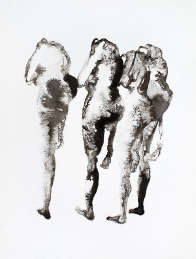 Tre figure in inchiostro da Joshua Hoskins
