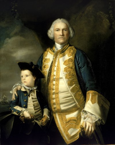 Ammiraglio Francis Holburne (1704-1771) e suo figlio, Sir Francis, 4° Barone (1752-1820) da Joshua Reynolds