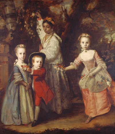 I figli di Edward Holden Cruttenden con la loro balia indiana, 1759-1763 da Joshua Reynolds