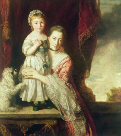 Georgiana, Contessa Spencer con Lady Georgiana Spencer, 1759-61 da Joshua Reynolds