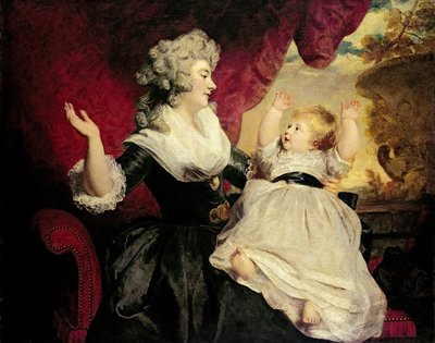 Georgiana, Duchessa di Devonshire con la sua figlia neonata Lady Georgiana Cavendish da Joshua Reynolds