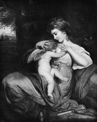 Hope Nursing Love Miss Morris come Hope Nursing Cupid, c1770, 1912 da Joshua Reynolds