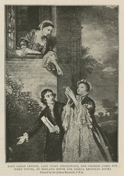 Lady Sarah Lennox, Lady Susan Strangways e Charles James Fox da giovani, a Holland House da Joshua Reynolds