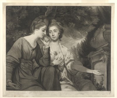 Mrs. Harriet Bouverie e Mrs. Frances Ann Crewe, inciso da Giuseppe Marchi, 1770 da Joshua Reynolds