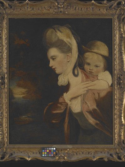 A cavalluccio (Mrs. Payne Gallaway e bambino) (copia di) da Joshua Reynolds