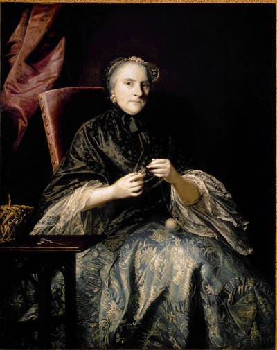 Ritratto di Anne, seconda contessa di Albemarle che fa nodi da Joshua Reynolds
