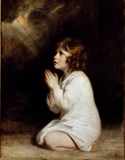 Il bambino Samuele in preghiera da Joshua Reynolds