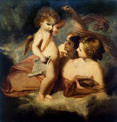 Venere rimprovera Cupido per aver imparato a fare i conti da Joshua Reynolds