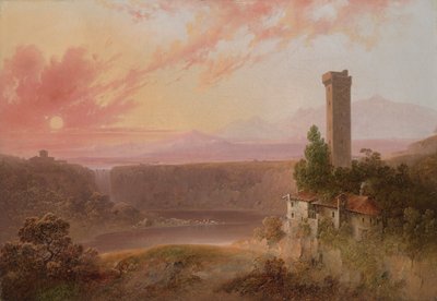 Veduta del Lago di Nemi al Tramonto da Joshua Shaw