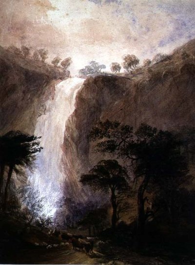 Veduta di una cascata, c.1820 da Joshua Wallis
