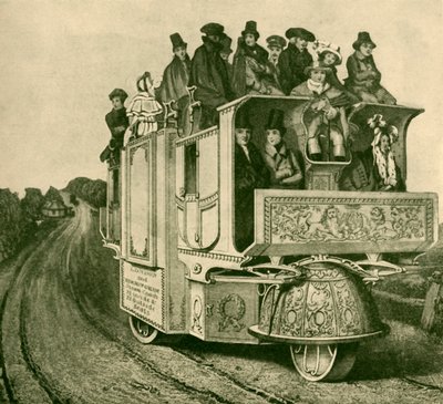Carro a vapore di William Church tra Londra e Birmingham da Josiah Allen
