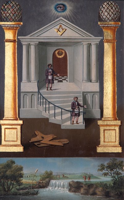Tavola di tracciamento massonica di secondo grado, 1819 da Josiah Bowring